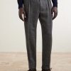 Straight-Leg Checked Camel Hair Suit Trousers - FR Straight-Leg Checked Camel Hair Suit Trousers - FR