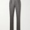 Straight-Leg Checked Camel Hair Suit Trousers Straight-Leg Checked Camel Hair Suit Trousers