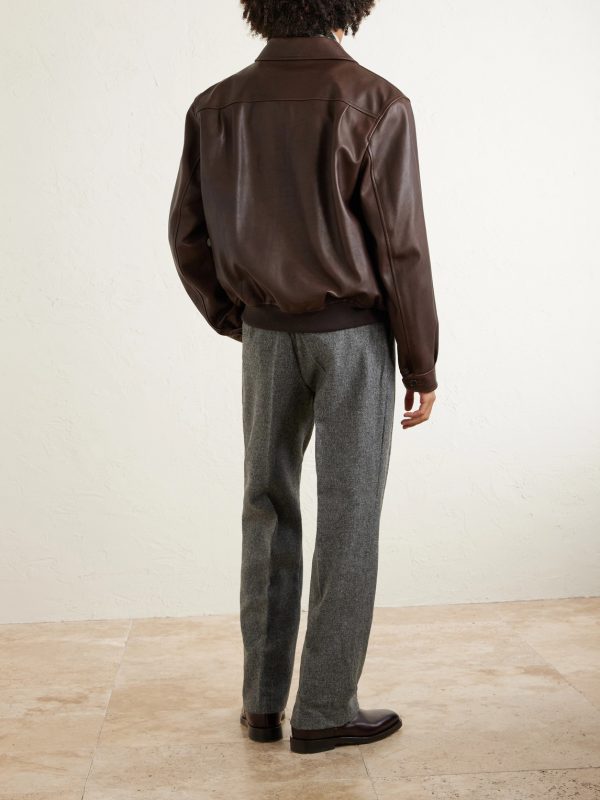 Leather Bomber Jacket - BK