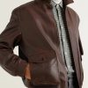Leather Bomber Jacket - CU