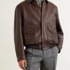 Leather Bomber Jacket - FR