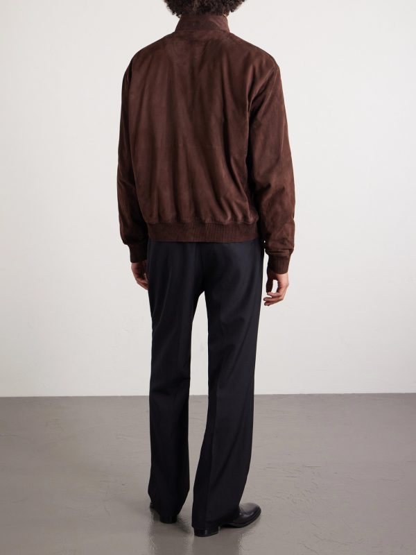 Suede Bomber Jacket - BK Suede Bomber Jacket - BK