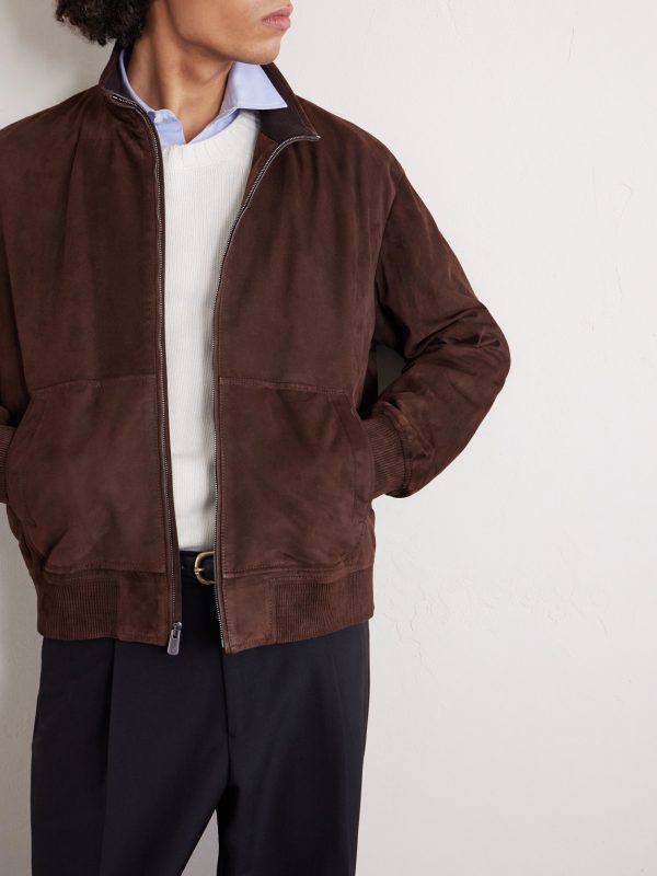 Suede Bomber Jacket - CU Suede Bomber Jacket - CU