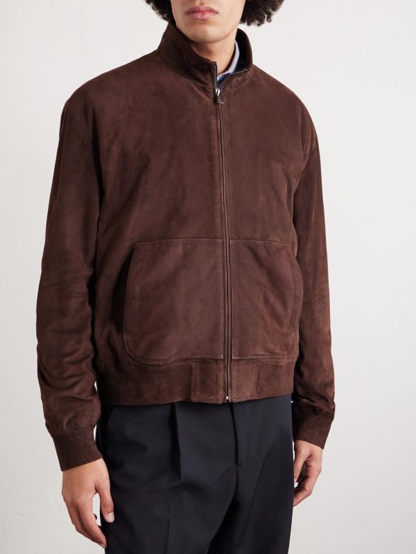 Suede Bomber Jacket - FR Suede Bomber Jacket - FR