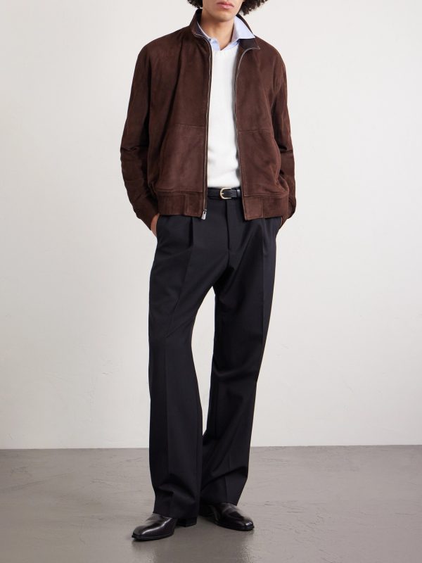 Suede Bomber Jacket - OU Suede Bomber Jacket - OU