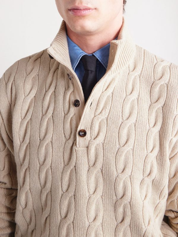 Cable-Knit Cashmere Sweater - CU