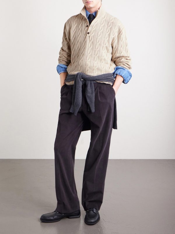 Cable-Knit Cashmere Sweater - OU