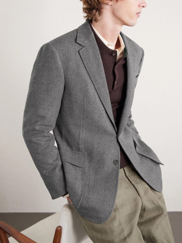 Herringbone Wool Jacket - E2 Herringbone Wool Jacket - E2
