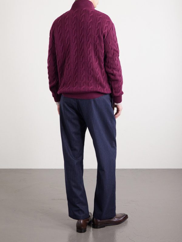 Cable-Knit Cashmere Sweater - BK