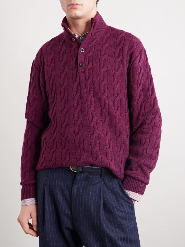 Cable-Knit Cashmere Sweater - FR