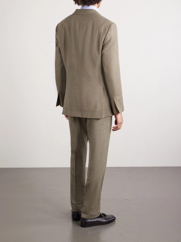 Checked Silk, Wool and Cashmere-Blend Suit Jacket - BK Checked Silk, Wool and Cashmere-Blend Suit Jacket - BK