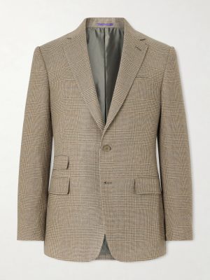 Checked Silk, Wool and Cashmere-Blend Suit Jacket Checked Silk, Wool and Cashmere-Blend Suit Jacket