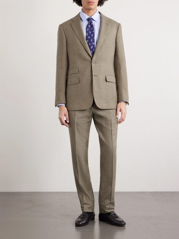 Checked Silk, Wool and Cashmere-Blend Suit Jacket - OU Checked Silk, Wool and Cashmere-Blend Suit Jacket - OU