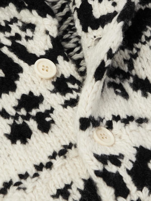 Shawl-Collar Cashmere-Jacquard Cardigan - CU Shawl-Collar Cashmere-Jacquard Cardigan - CU