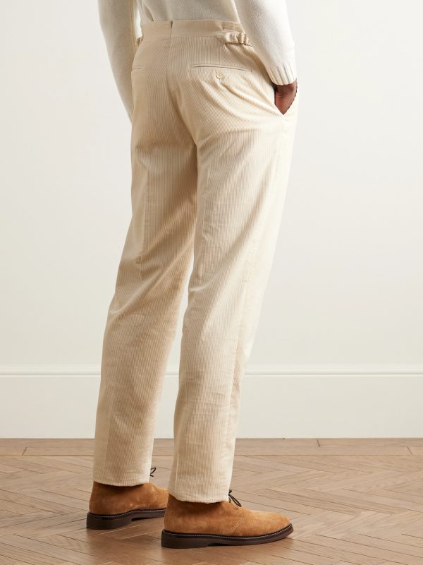 Gregory Straight-Leg Cotton-Corduroy Trousers - BK Gregory Straight-Leg Cotton-Corduroy Trousers - BK