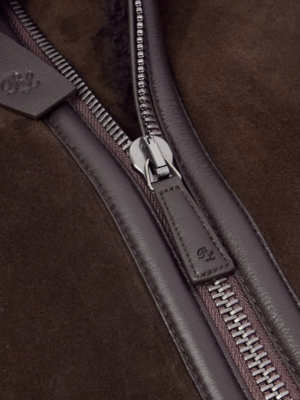 Lutton Aviator Leather-Trimmed Shearling Jacket - CU Lutton Aviator Leather-Trimmed Shearling Jacket - CU