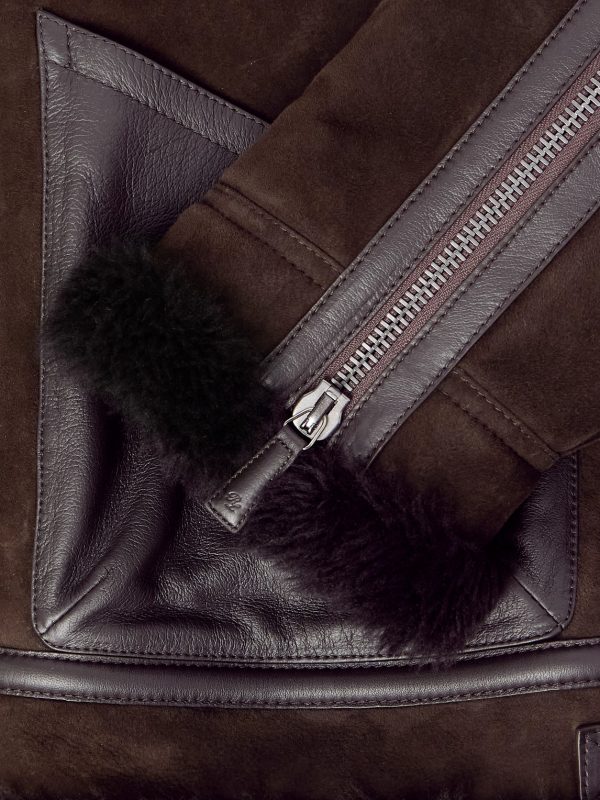 Lutton Aviator Leather-Trimmed Shearling Jacket - E1 Lutton Aviator Leather-Trimmed Shearling Jacket - E1