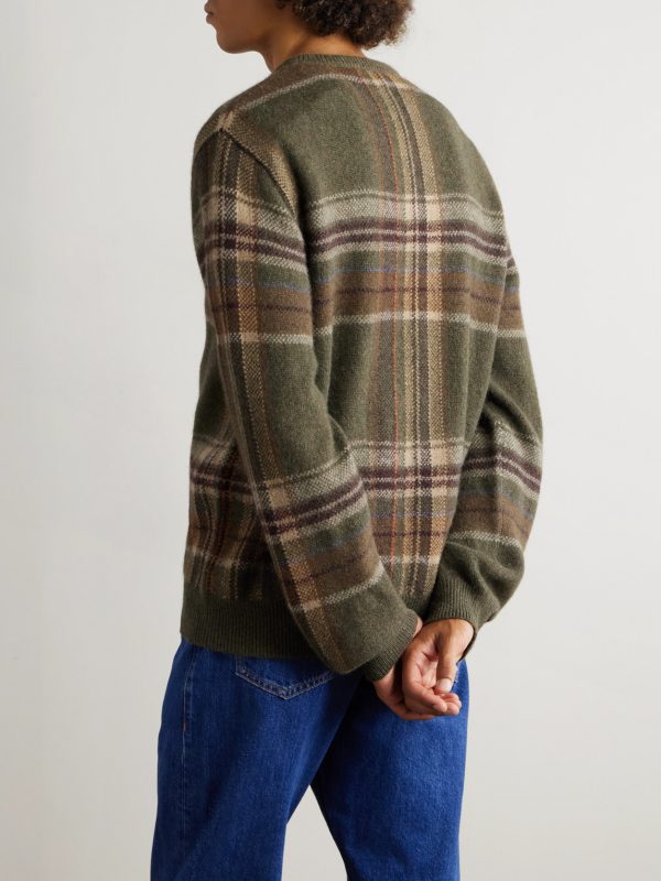 Checked Alpaca-Blend Sweater - BK