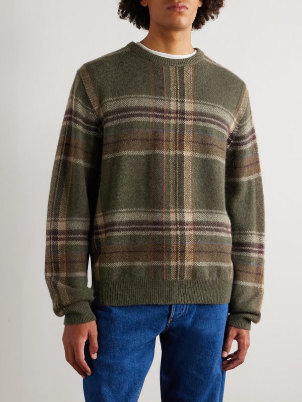 Checked Alpaca-Blend Sweater - FR