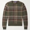 Checked Alpaca-Blend Sweater