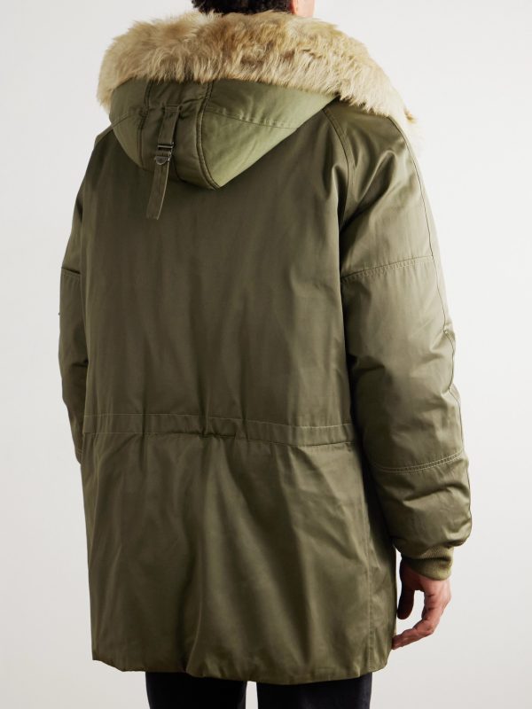 Shearling-Trimmed Shell Down Jacket - BK Shearling-Trimmed Shell Down Jacket - BK