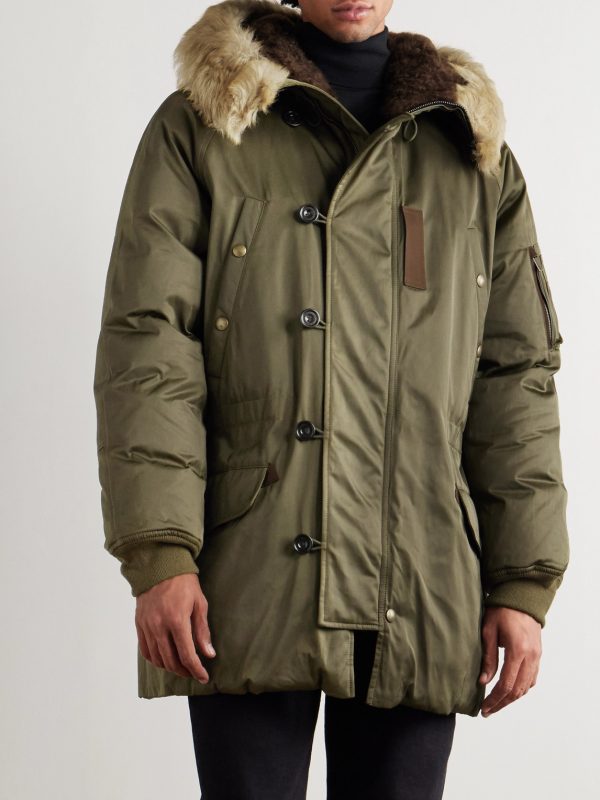Shearling-Trimmed Shell Down Jacket - FR Shearling-Trimmed Shell Down Jacket - FR