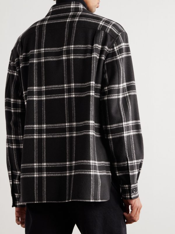 Gable Checked Wool-Flannel Shirt - BK Gable Checked Wool-Flannel Shirt - BK