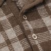 Checked Brushed Cashmere Polo Shirt - CU Checked Brushed Cashmere Polo Shirt - CU