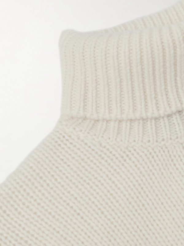 Ribbed Cashmere Rollneck Sweater - CU Ribbed Cashmere Rollneck Sweater - CU