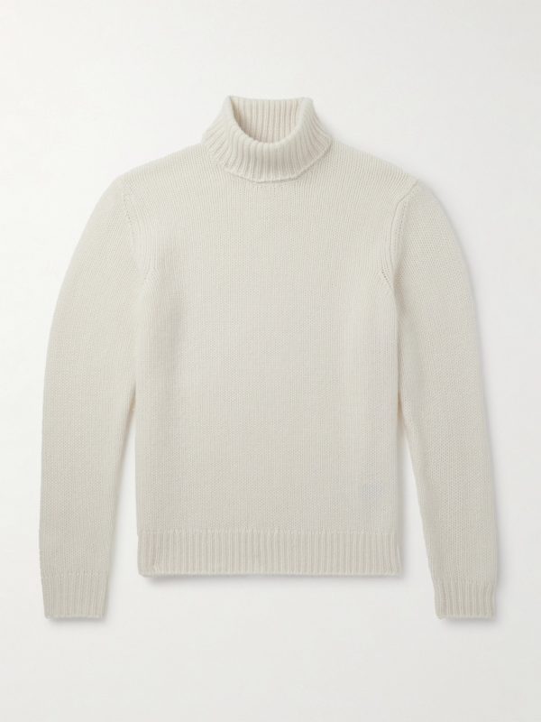 Ribbed Cashmere Rollneck Sweater Ribbed Cashmere Rollneck Sweater