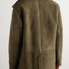 Double-Breasted Shearling Jacket - BK Double-Breasted Shearling Jacket - BK