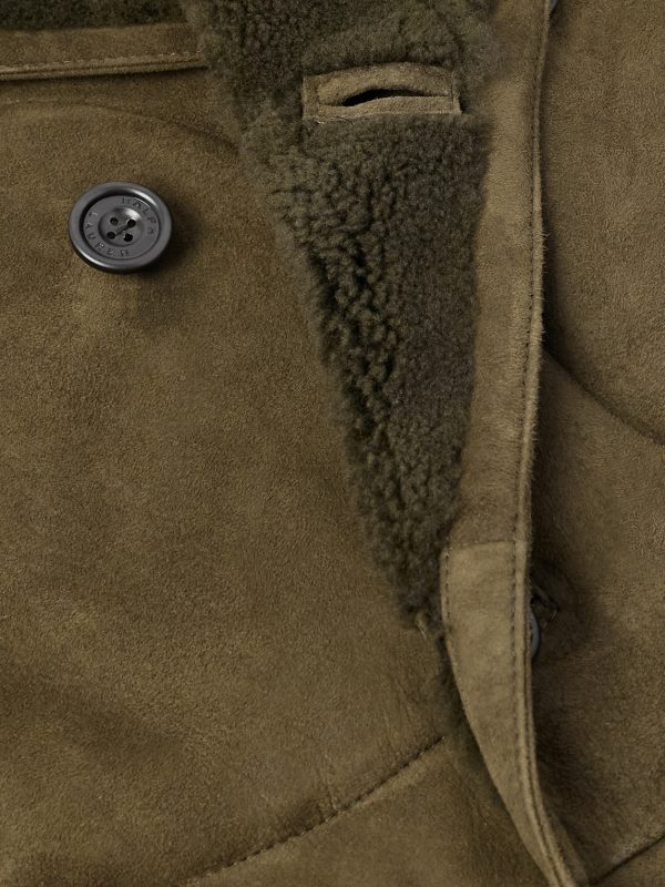 Double-Breasted Shearling Jacket - CU Double-Breasted Shearling Jacket - CU