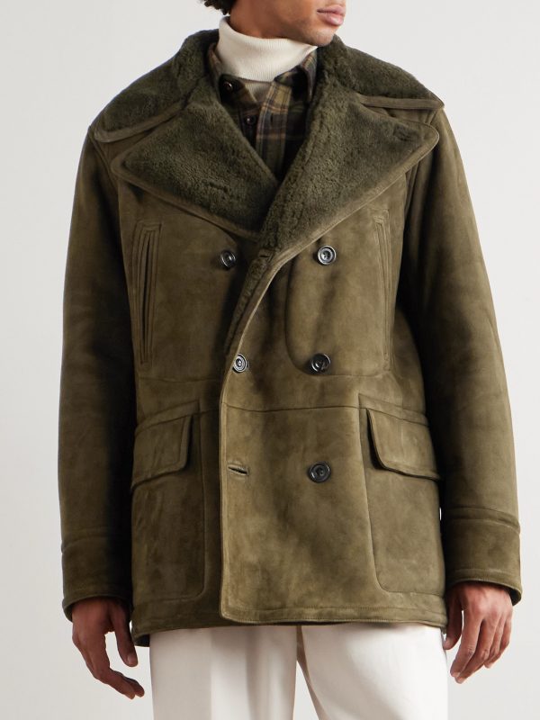 Double-Breasted Shearling Jacket - FR Double-Breasted Shearling Jacket - FR