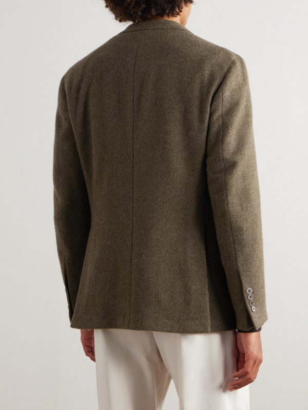 Hadley Brushed Cashmere and Wool-Blend Blazer - BK Hadley Brushed Cashmere and Wool-Blend Blazer - BK