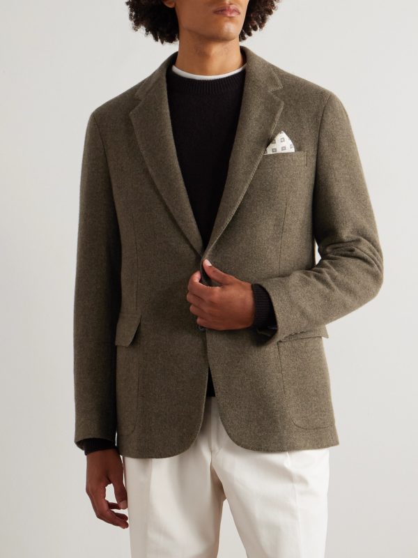 Hadley Brushed Cashmere and Wool-Blend Blazer - FR Hadley Brushed Cashmere and Wool-Blend Blazer - FR