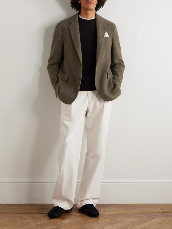 Hadley Brushed Cashmere and Wool-Blend Blazer - OU Hadley Brushed Cashmere and Wool-Blend Blazer - OU