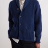 Duncan Shawl-Collar Ribbed Merino Wool and Cashmere-Blend Cardigan - FR Duncan Shawl-Collar Ribbed Merino Wool and Cashmere-Blend Cardigan - FR