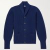 Duncan Shawl-Collar Ribbed Merino Wool and Cashmere-Blend Cardigan Duncan Shawl-Collar Ribbed Merino Wool and Cashmere-Blend Cardigan