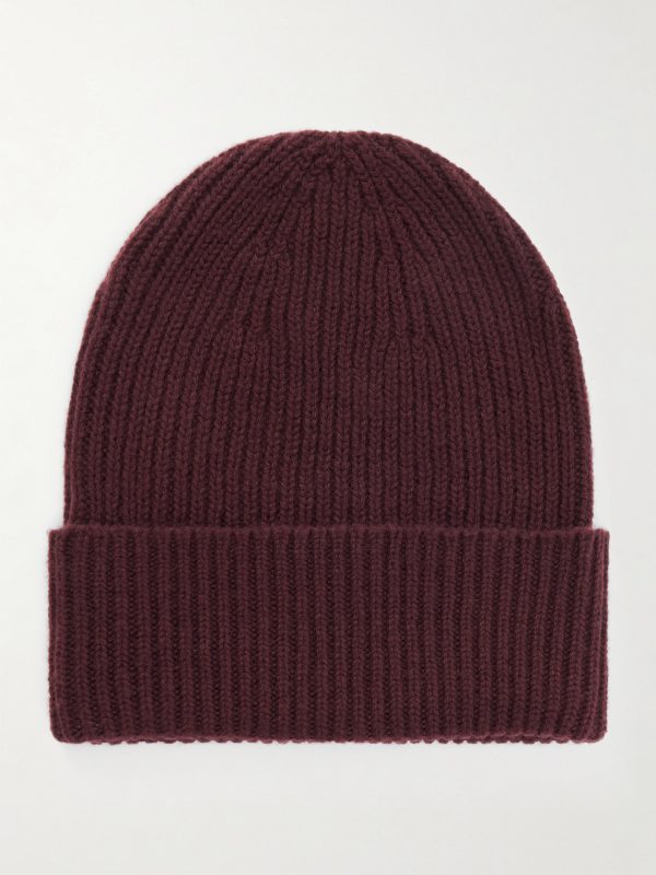 Ribbed Cashmere Beanie