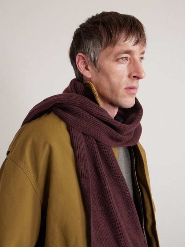 Ribbed Cashmere Scarf - FR Ribbed Cashmere Scarf - FR