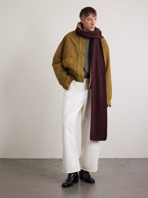 Ribbed Cashmere Scarf - OU Ribbed Cashmere Scarf - OU