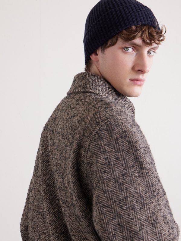 Ribbed Cashmere Beanie - OU Ribbed Cashmere Beanie - OU