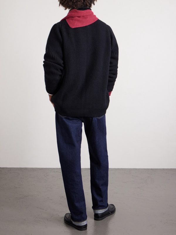 Zack Ribbed Cashmere Cardigan - BK