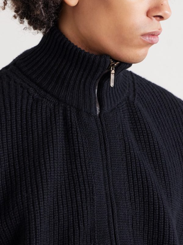 Zack Ribbed Cashmere Cardigan - CU
