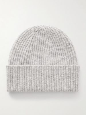 Ribbed Cashmere Beanie