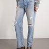 Straight-Leg Distressed Jeans - FR Straight-Leg Distressed Jeans - FR