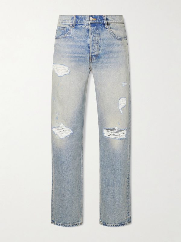 Straight-Leg Distressed Jeans Straight-Leg Distressed Jeans