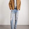 Straight-Leg Distressed Jeans - OU Straight-Leg Distressed Jeans - OU