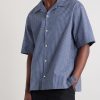 Logo-Embroidered Checked Cotton Bowling Shirt - FR Logo-Embroidered Checked Cotton Bowling Shirt - FR