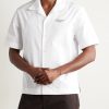 Convertible-Collar Logo-Print Cotton-Poplin Shirt - FR Convertible-Collar Logo-Print Cotton-Poplin Shirt - FR